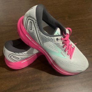 Brooks Ghost 14 Running Shoes Womens Size 9 Sneakers Athletic Gym Training Gray